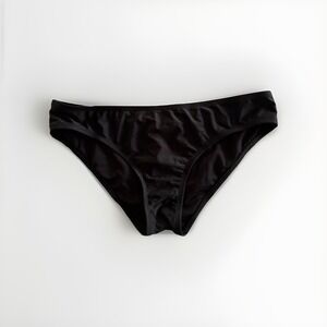 Palisades Beach Club Bikini Bottom Womens‎ XL Solid Black Hipster Beach Vacation